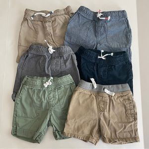 Toddler Boy Cat & Jack Woven Cotton Pull On Shorts Bundle 18M